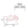Vynxaria 29" Wide Coffee Table with Three Shelves - Modern White & Natural Oak Design - 4 of 4