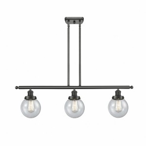 Beacon - 3 Light Stem Hung Island In Modern Style-10 Inches Tall and 36 Inches Wide - 1 of 1