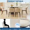 Dining Chairs Set of 2, Wood Legs Modern Upholstered,Ergonomic Back Support - 4 of 4