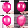 PartyWoo Balloons Pearl Hot Pink Magenta Fuchsia Dark 18 12 10 5 Inch 142 pcs - 3 of 4