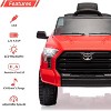 Toyota Tundra 12V Licensed Ride-On Truck for Kids, Off-Road Electric Car with Remote, 3 Speeds, LED Headlights & Suspension - 4 of 4