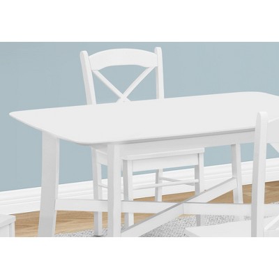 Monarch Specialties Dining Table 30 inch Round Small Kitchen Dining Room White Veneer Wood Legs Transitional