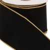Black Wired Ribbon 4" x 10 Yds. - 3 of 3