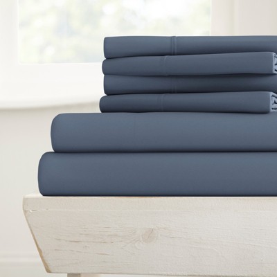 Solid 6 Piece Sheet Set - Ultra Soft, Easy Care - Becky Cameron, Stone, California King