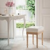 Bencmate Accent Chairs, Vanity Chair Ottoman Foot Rest, Makeup Vanity Stool for Makeup Room, Foot Stool for Living Room, White, 13"*17.3"*18" - 4 of 4