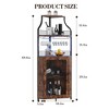 Corner Bar Cabinet, 61" Tall Farmhouse Wine Cabinet with Detachable Wine Rack, 5-Tier Industrial Wine Cabinet with Glass Holder & Adjustable Shelves - 2 of 4