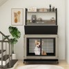 Tangkula Dog Crate Furniture w/ Storage Shelves Industrial Dog Kennel w/ Flip-up Top - 4 of 4