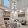 BAOURE 12-Light Modern Gold Led Chandelier Dimmable Lotus Leaf LED Chandelier for High Ceiling, 118in Long Staircase Spiral Pendant Lights for Foyer - 2 of 4