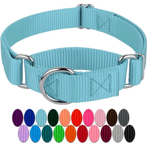 Navy Blue Nylon Dog Collar Blue Hardware by Four Paws 