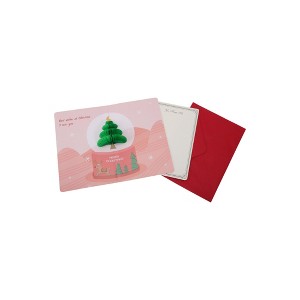 Unique Bargains Christmas Greeting Card Paper 6.3"x4.1" 1 Set - 1 of 4