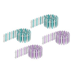 Unique Bargains Dollhouse Home DIY Decorative Miniature Ornament Wood Picket Fence - 1 of 4