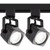 Pro Track 4-Head LED Ceiling Track Light Fixture Kit with Floating Canopy Spot Light Dimmable Adjustable Black Modern Square Kitchen Bathroom 44" Wide - 3 of 4