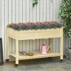 Okak Elevated Wooden Garden Bed with Shelf 43.3x18x30 Inch Outdoor Planter Box for Vegetables, Herbs, Flowers, 5 Colors - 4 of 4