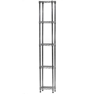 Shelving.com Chrome Wire Shelving with 5 Tier Shelves - - 1 of 4