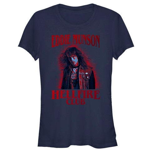 Juniors Womens Stranger Things Hellfire Club Eddie Munson T-Shirt - image 1 of 4