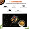 VEVOR Electric Cooktop, 5 Burners, 36'' Induction Stove Top, Built-in Magnetic Cooktop 9200W, 9 Heating Level Multifunctional Burner - 3 of 4