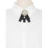 Elerevyo Women's Bowknot Brooch Lace Elegant Ribbon Bow Tie Brooches Collar Pin 1 PCS - 4 of 4
