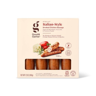Italian Chicken Sausage with Red Pepper, Mozzarella & Provolone Cheese - 12oz - Good & Gather™