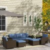Resenkos 6-Piece Rattan Patio Furniture Set , Outdoor Sectional Furniture, PE Rattan, Mixed-Gray - 3 of 4