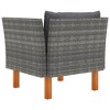 vidaXL Garden Sofa Grey PE rattan Removable Covers Garden Sofa - 4 of 4
