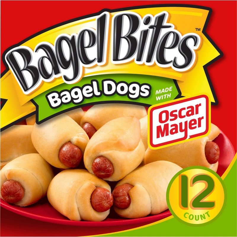 Bagel Bites Bagel Dogs with Oscar Mayer Frozen Snacks - 7.75oz/12ct, 1 of 11