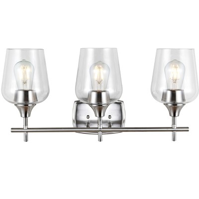 Contemporary Eagan Nickel 22" Wine Glass Wall Sconce