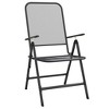 vidaXL 7-Piece Anthracite Patio Dining Set - Reclining Outdoor Metal Mesh Chairs with Adjustable Backrest and Sturdy Table for Garden, Patio, Lounge - 4 of 4