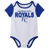 MLB Kansas City Royals Infant Boys' 3pk White Bodysuit - 2 of 4
