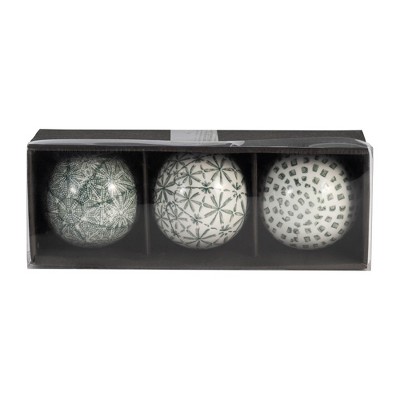 Sagebrook Home Set Of 3 Ceramic Orbs - 4