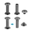 Unique Bargains Steel Leather Belt Scrapbook Binding Kits M5 Chicago Screws 100 Sets - 4 of 4