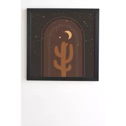 30" x 30" Iveta Abolina Desert Moon Phase II Framed Wall Print - Deny Designs