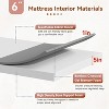 FDW 6 inch Bamboo Charcoal Memory Foam Mattress Cooling Gel Infused CertiPUR-US Certified Breathable Bed Mattress for Cooler Sleep,White - 4 of 4