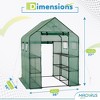 Machrus Ogrow Deluxe WALK-IN 2 Tier 8 Shelf Portable Lawn and Garden Greenhouse - Heavy Duty Anchors Included! - 3 of 4