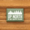 Slickblue Rustic Pine Wood Sign, "Up North Is My Happy Place", Multiple Colors, 9x12 Hanging Plaque - 2 of 3