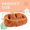 MOONMISS Giant Bean Bag Chair Couch, 57''W Oversized Bean Bag Sofa with Foam Filler, Lazy Loveseat Chair with 2 Pillows for Living Room - 3 of 4