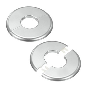 Unique Bargains Wall Split Flange Self-Adhesive Plumbing Cover Plates ABS Faucet Escutcheons 2 Pcs - 1 of 4