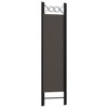 vidaXL 3-Panel Room Divider Gray- Freestanding Iron Frame Polyester Screen Partition with Top Circle Design for Privacy - 4 of 4