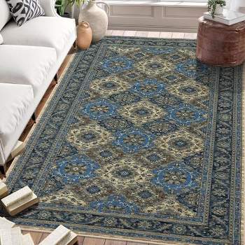 Area Rug Boho Traditional Fuzzy Carpet for Living Room, Bedroom Dining Room and Kitchen Office Nursery Non-Slip