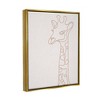 Wall Art by Melissa Wang Giraffe Line Squiggle Doodle Gold Framed Kids' Floater Canvas - Stupell Industries: Giraffe Framed Canvas - 2 of 4