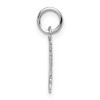 Black Bow Jewelry 14k White Gold, Hannah Collection, Mini Initial F Shamrock Key Charm - 2 of 4