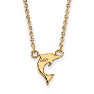 Black Bow Jewelry 14k Yellow Gold Plated Sterling Silver Delta Delta Delta Greek Life Necklace 18 Inch - 1 of 4