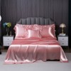 Satin Ruffle Comforter Set with Sheets – 8-Piece Bed in a Bag, Luxury Silk-Like Soft Bedding with Pillowcases & Cushion Cover - 2 of 4
