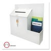 Deflecto Suggestion Box Literature Holder with Locking Top, White, 13.75" x 3.63" x 13.94" - 2 of 4