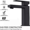 ChicFurnit Bathroom Sink Faucet Solid Brass Single Hole Design with Pop Up Drain and Water Hoses for Trendy Vanities, Black, 15.7"*8.02"*2.9" - 4 of 4