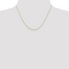 Black Bow Jewelry 0.8mm 10k Yellow Gold Solid Diamond Cut Cable Chain Necklace - 2 of 4