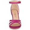 Allegra K Women's Glitter Mesh Stiletto Heel Ankle Buckle Strap Sandals - 2 of 4