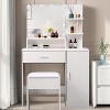 SKONYON Makeup Vanity with Drawers Vanity Desk with Mirror and Lights in 3 Colors - 2 of 4