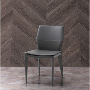 HomeStock 34 in.  White Faux Leather Dining Chair Set of 2 for a Elegant Addition to elevated dining style - 1 of 3