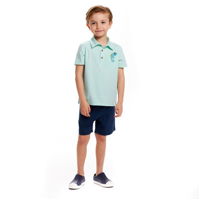 Andy & Evan  Toddler Chameleon Pocket Polo Shirt, 5 of 6