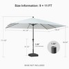 PURPLE LEAF Patio Umbrella Outdoor Table Umbrella Aluminum Frame Market Umbrella Sun Umbrella with 8 Sturdy Ribs - 2 of 4